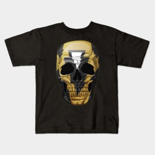 Skull Lightning Bolt Black Kids T-Shirt